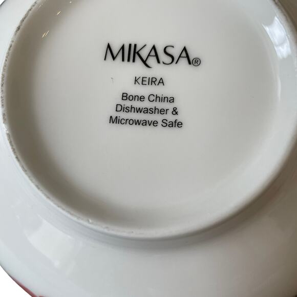 Mikasa Kiera Red Poppy Floral Porcelain Salad Bowls 6in Ceramic Set of 4 NEW - Picture 6 of 10